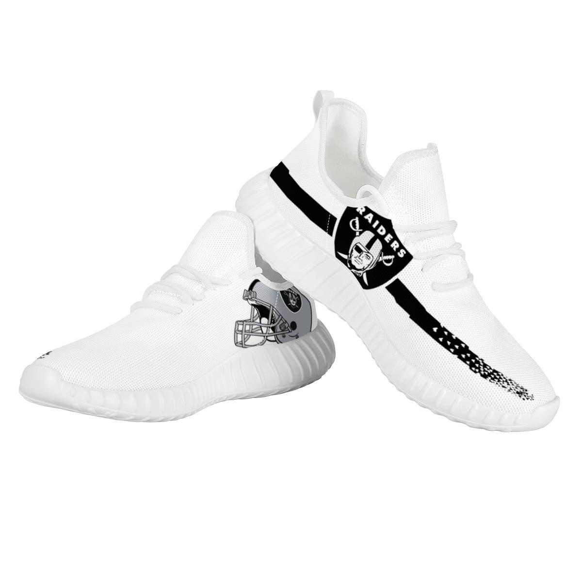 Women's Las Vegas Raiders Mesh Knit Sneakers/Shoes 006